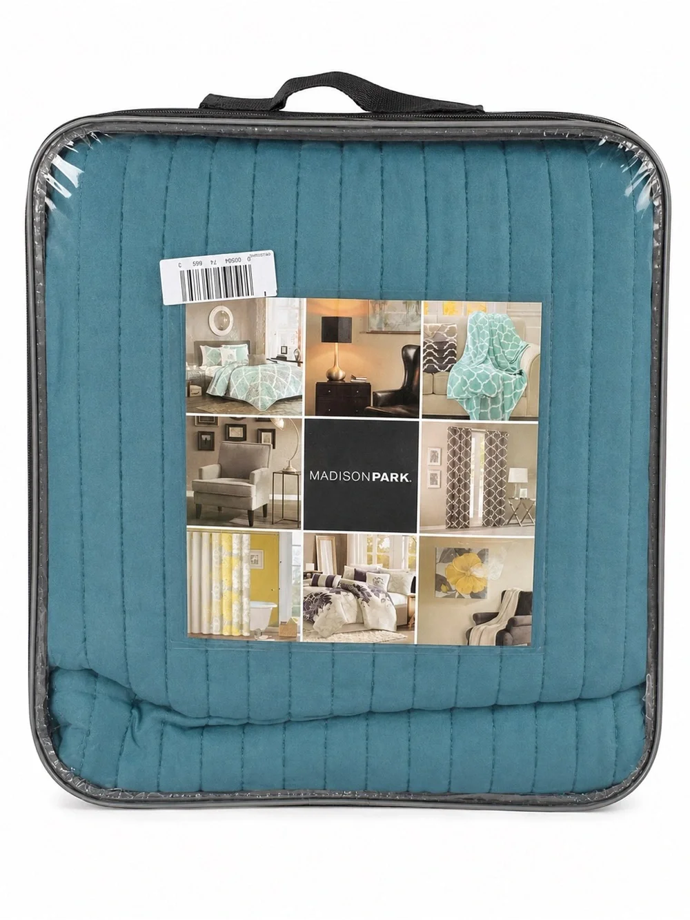Madison Park Keaton King Cal King Teal Quilt Set